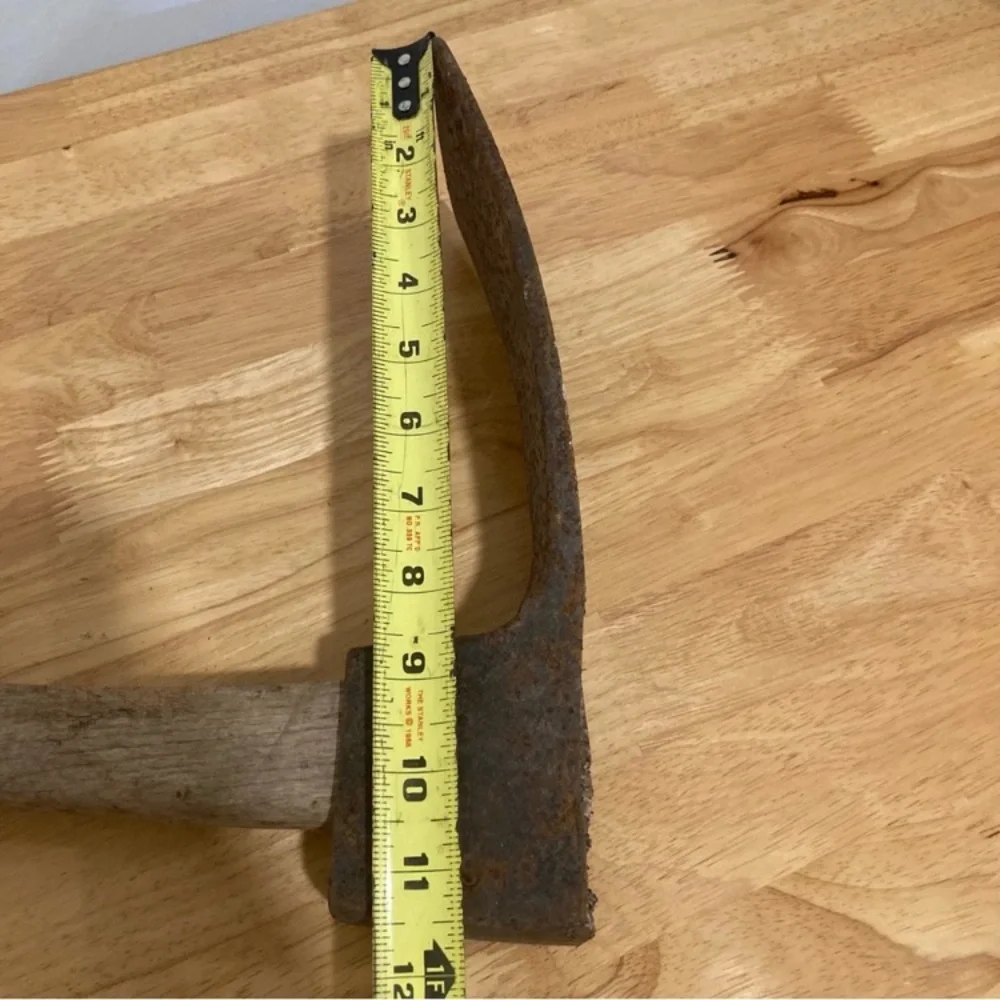 Vintage Woodworking Adze Tool Axe Curved Wood Handle